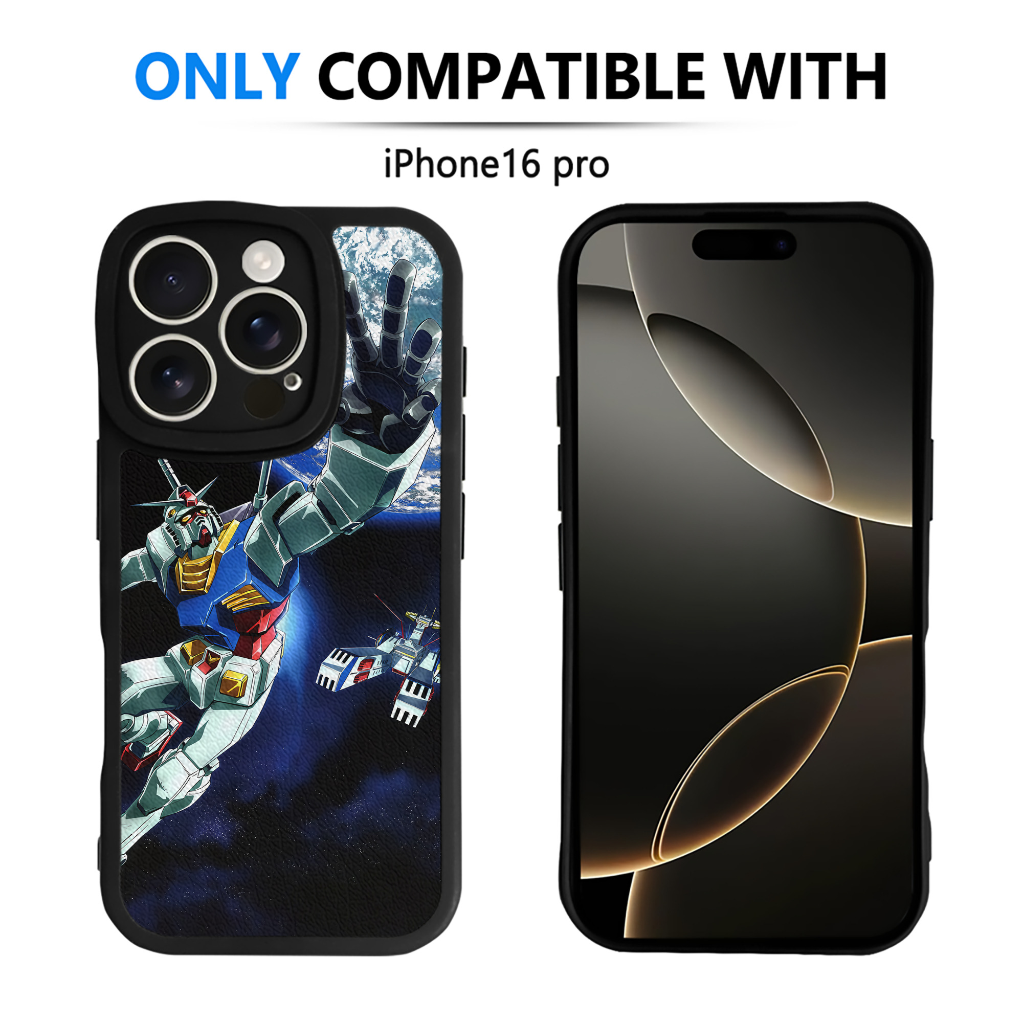 （画像用） 機動戦士ガンダム Mobile Suit Gundam 【iPhone 16シリーズ対応】シリコンスマホケース（レザー調） 材質：シリコン